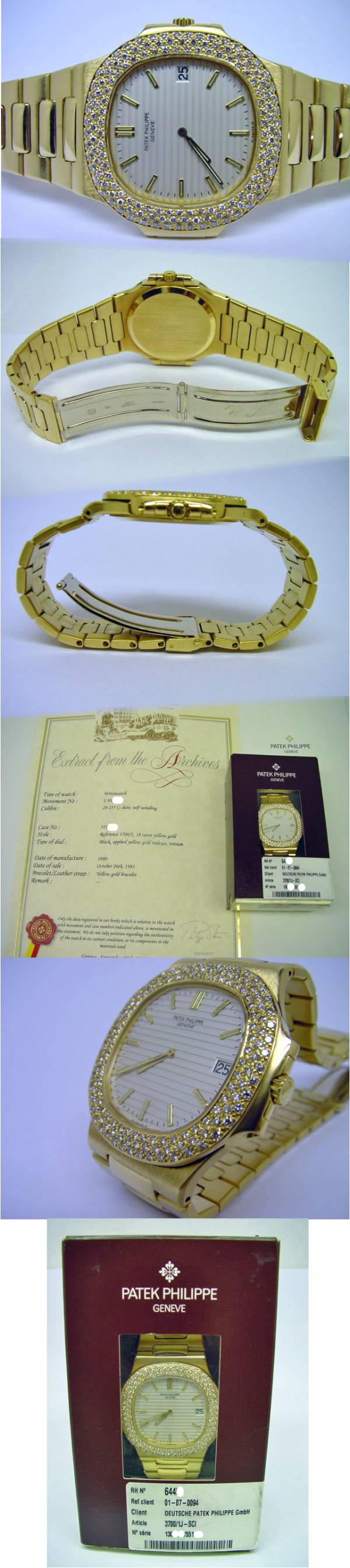Patek Philippe JUMBO NAUTILUS Ref. 3700J Diamond